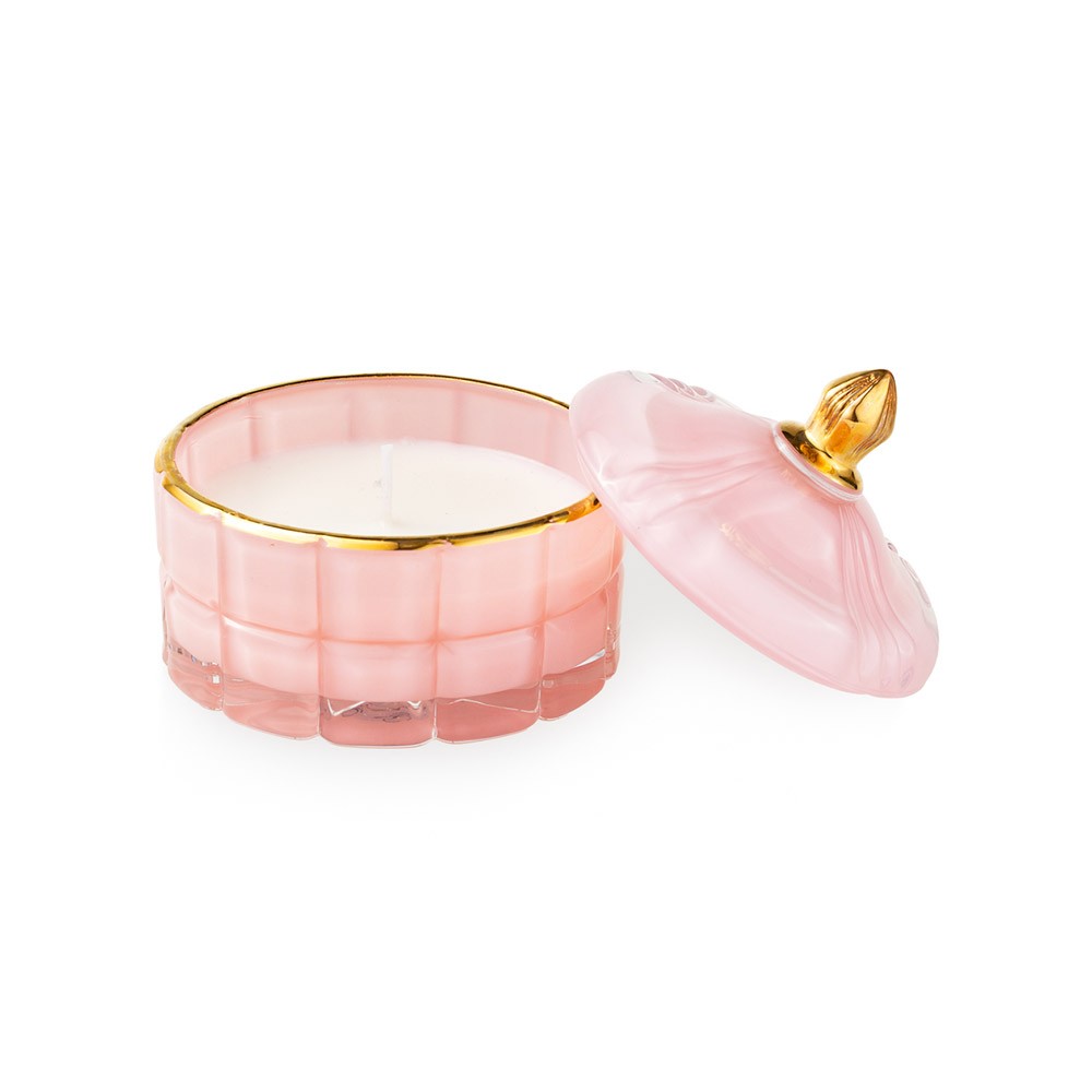 Candela in vetro Cipria