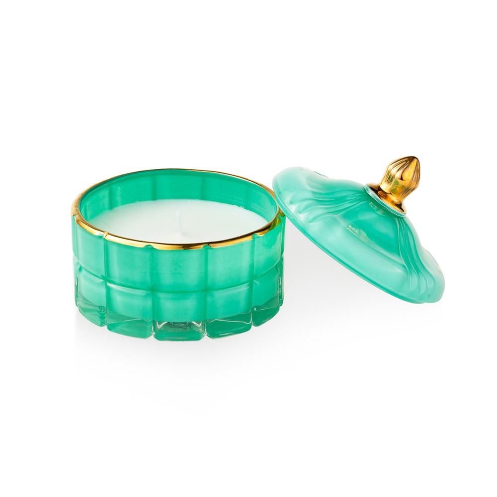 Candela in vetro Verde