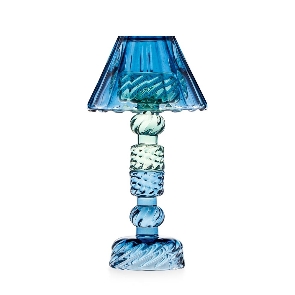 Candeliere pc con paralume Blu