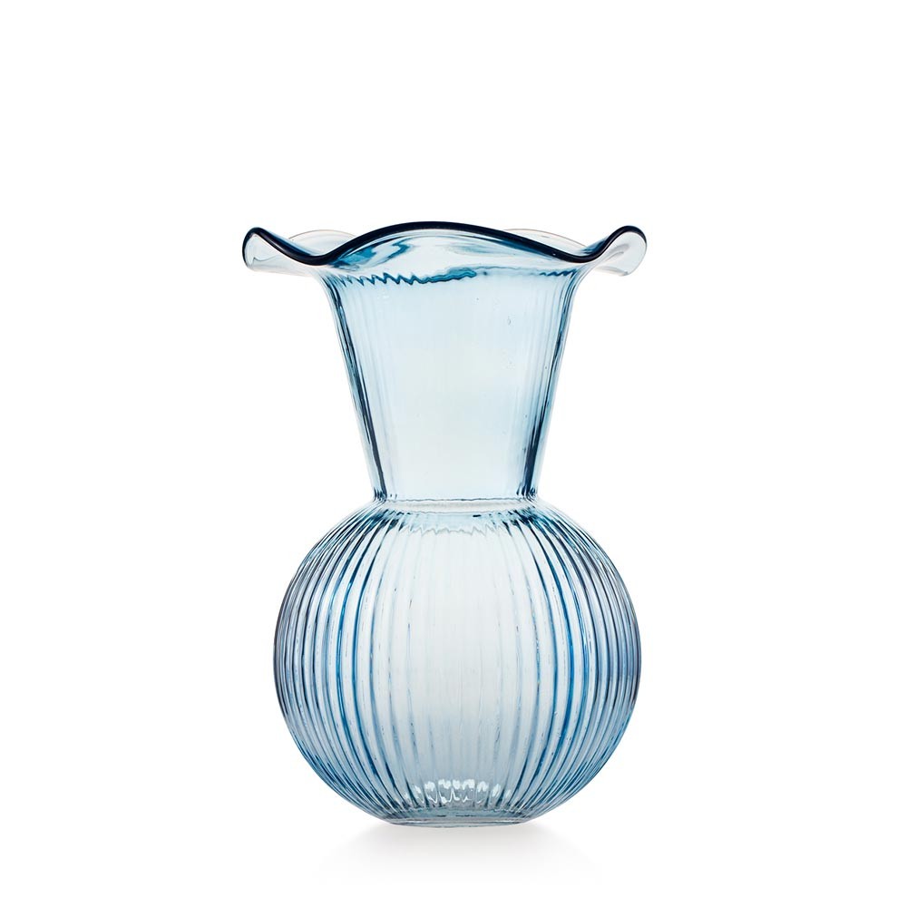 Vaso Bocca Larga Blu 16x24cm
