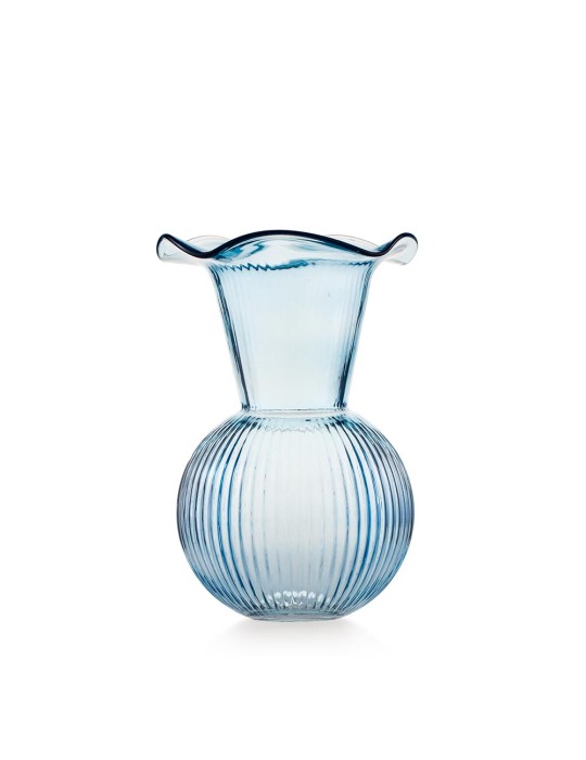 Vaso Bocca Larga Blu 16x24cm