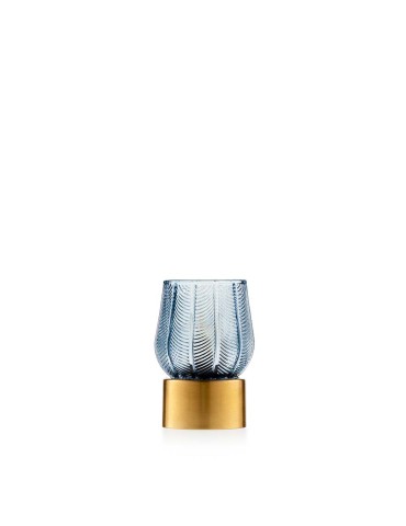 Lampada a foglie Blu 8,5x12 cm