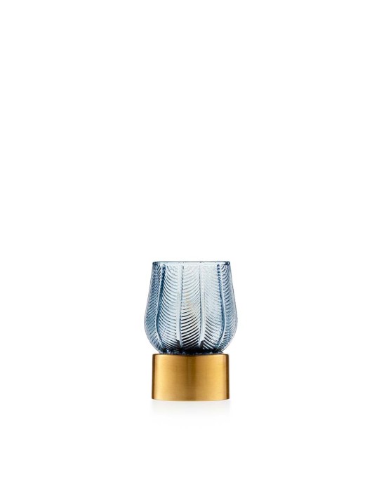 Lampada a foglie Blu 8,5x12 cm