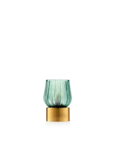 Lampada a foglie Verde 8,5x12 cm