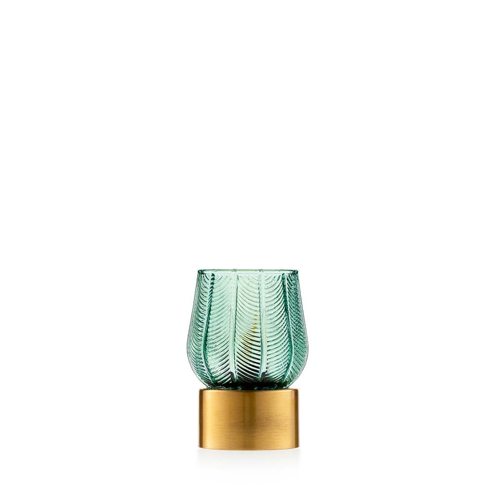 Lampada a foglie Verde 8,5x12 cm