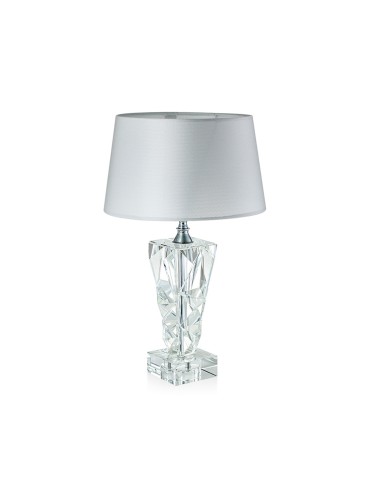 Lampada con base squadrata in cristallo