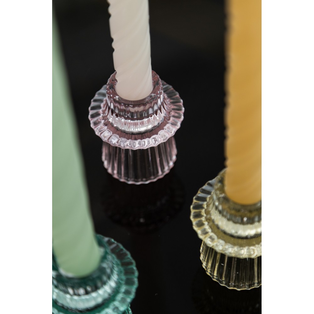 Coppia candelieri Verde con candela