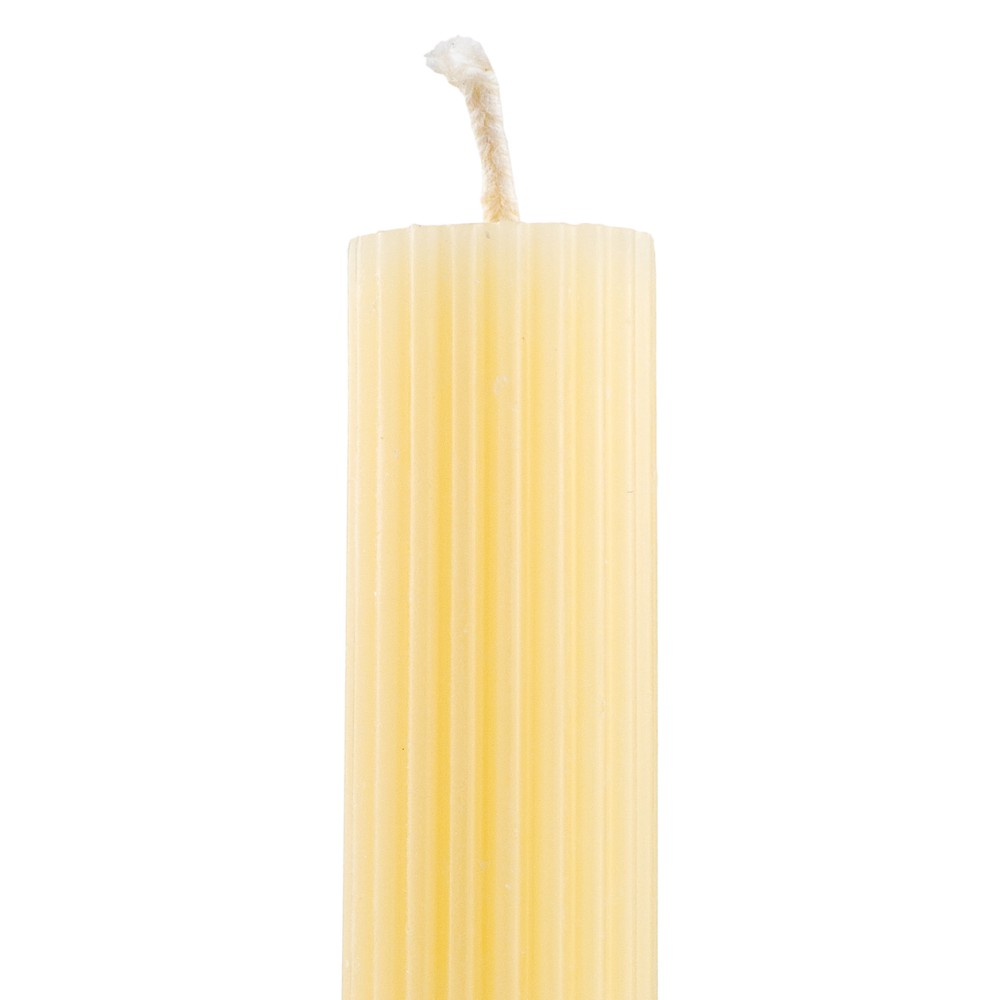 Set due candele a strisce oblique Giallo -...