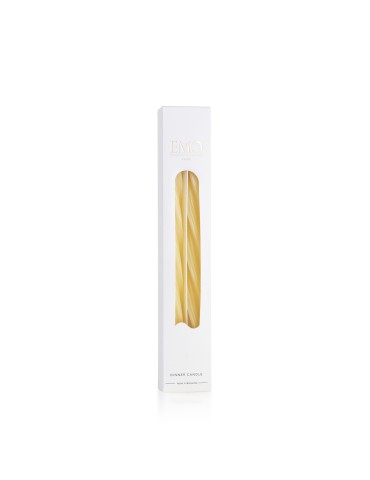 Set due candele a spirale Giallo - Realizzate a mano