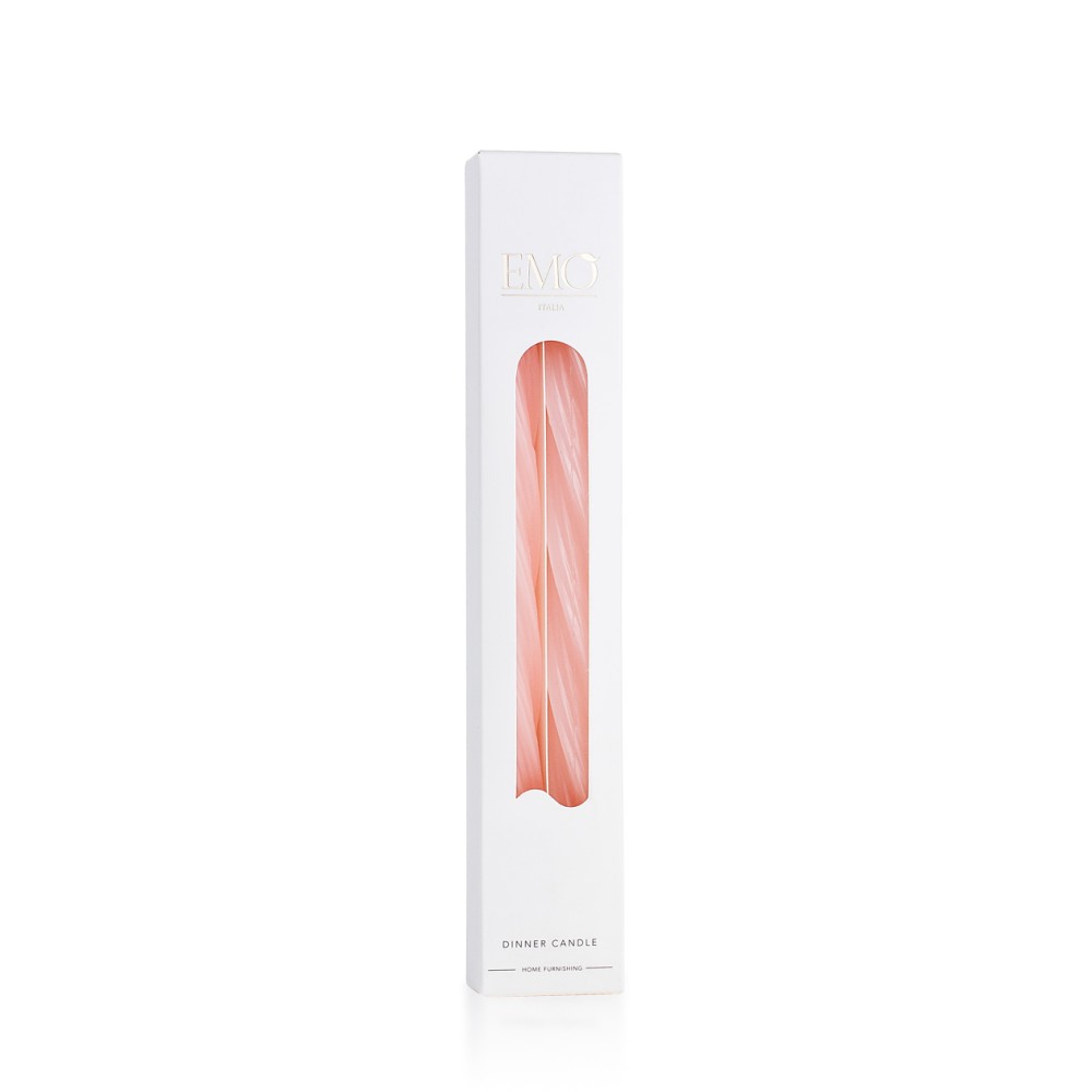 Set due candele a spirale Cipria - Realizzate a mano