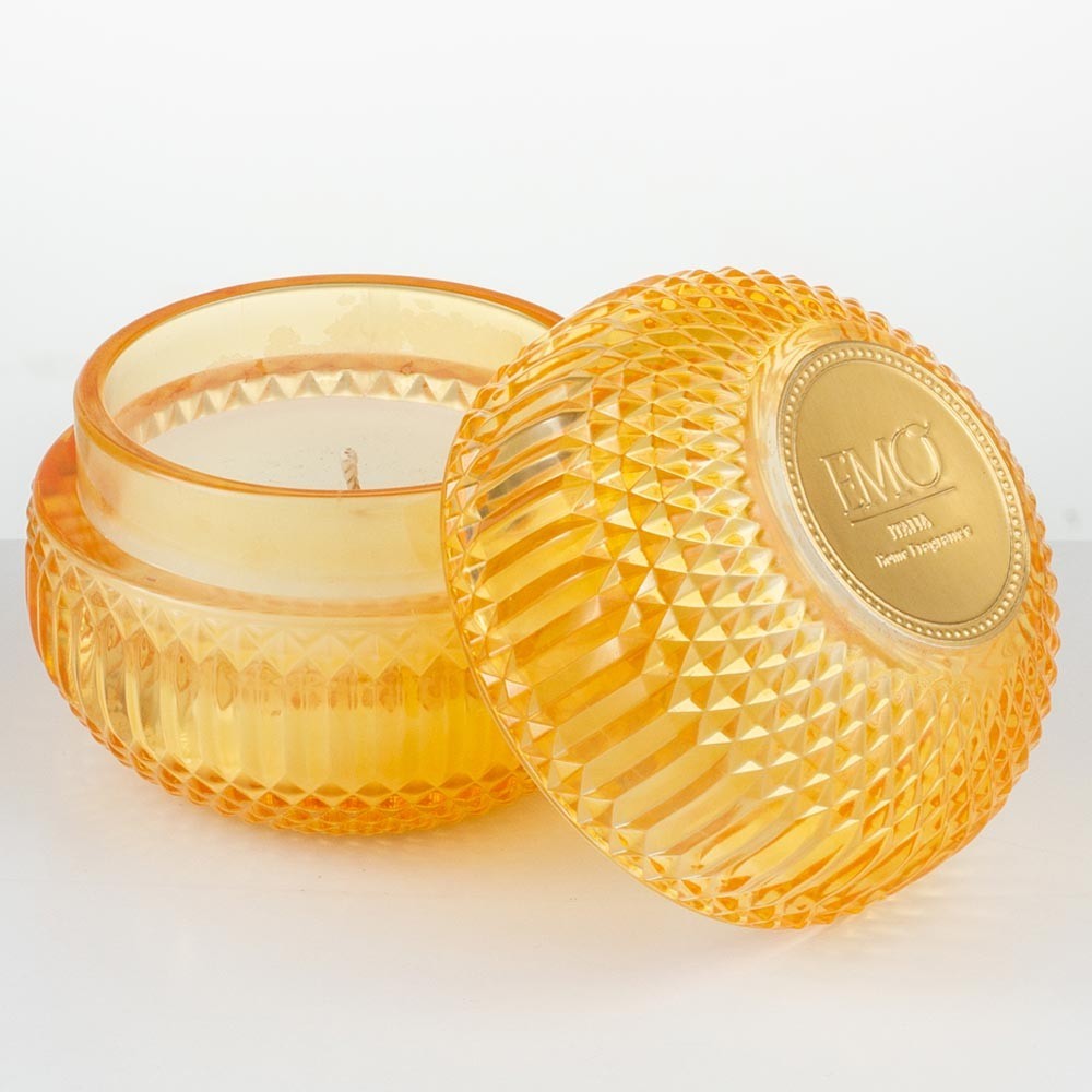 Candela in vetro Arancione