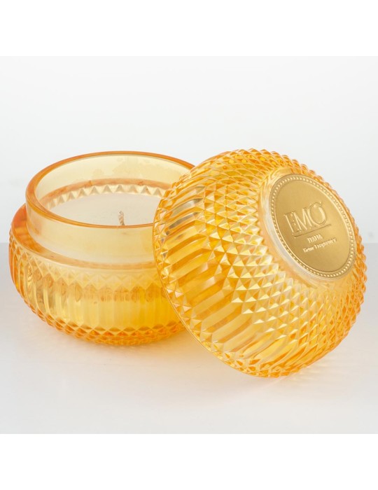 Candela in vetro Arancione