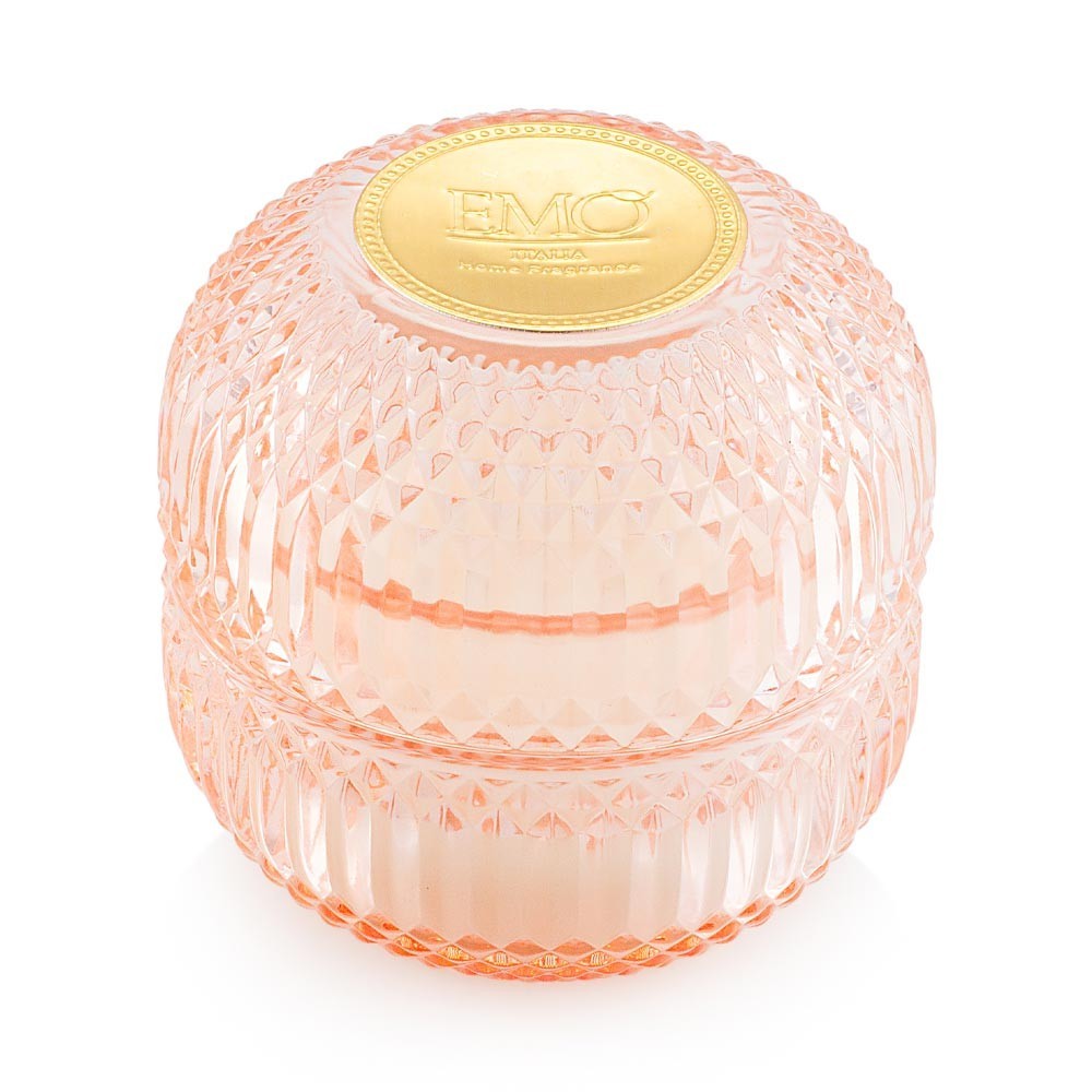 Candela in vetro Cipria