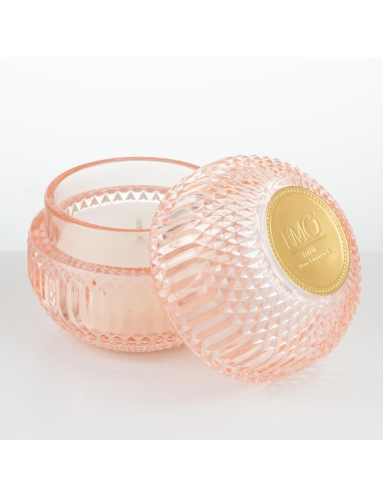 Candela in vetro Cipria