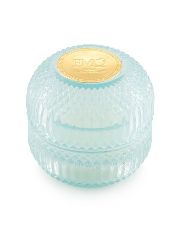 Candela in vetro Celeste