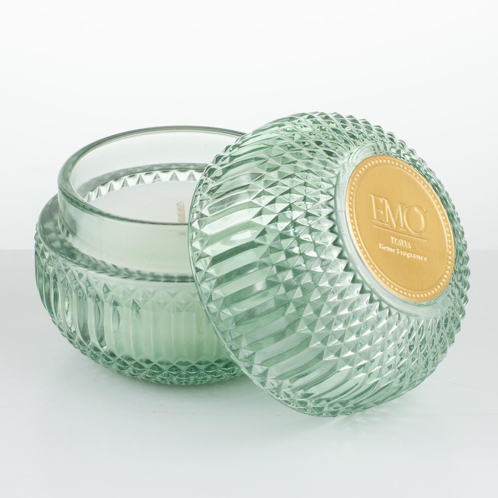 Candela in vetro Verde
