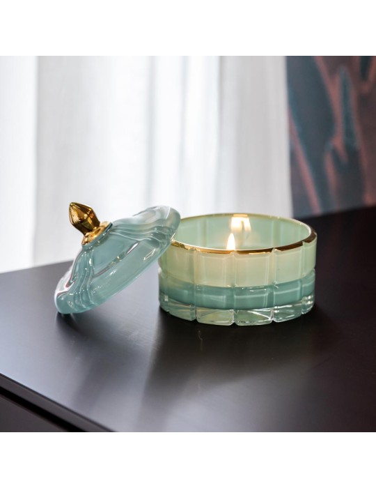 Candela in vetro Verde