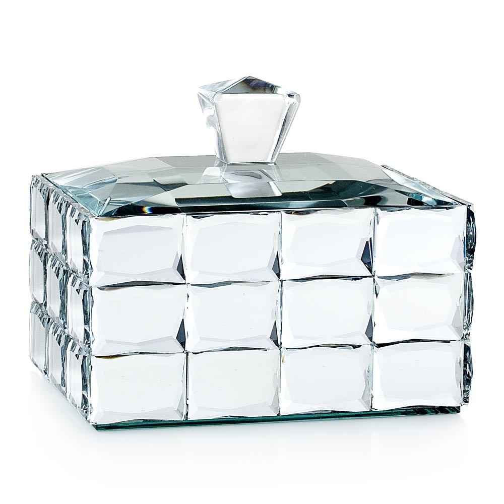 Scatola portaoggetti rettangolare a specchio