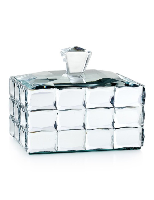 Scatola portaoggetti rettangolare a specchio