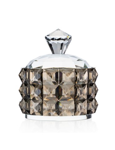 Scatola portaoggetti rotonda fumè