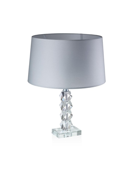 Lampada in cristallo con struttura poligonale