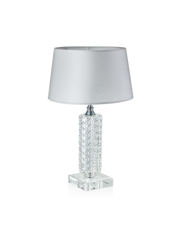 Lampada in cristallo con struttura cilindrica