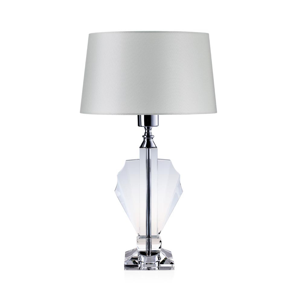 Lampada in cristallo con struttura Decò