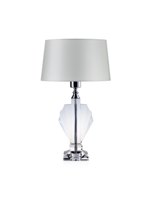 Lampada in cristallo con struttura Decò
