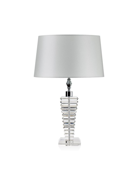 Lampada in cristallo con struttura scanalata